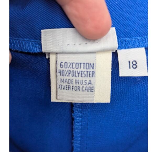 NWT VTG Cabin Creek Blue 8" Inseam High Rise Shorts Size 18 w Belt Made in USA - Picture 6 of 7